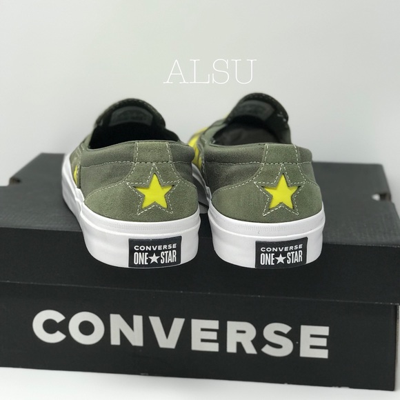 Converse One Star CC Slip On Field Yellow Green W - Picture 4 of 8